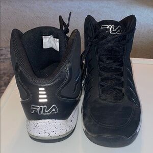 Fila Black and White High-Top Sneakers